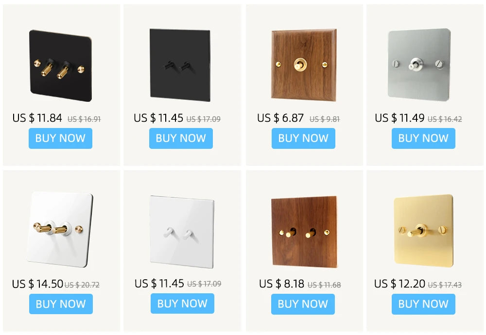 Avoir Wall Toggle Switch Gray Stainless Steel Panel Light Switches 2Way Power Socket Europe Korea French Electrical Outlets Home
