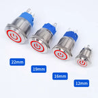 Button Switch 12/16/19/22mm Momentary Latching Fixed Push On Off Power Start Stop Electric LED Light 3V 6V 12V 24V 220V