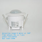 110-220VAC Indoor Ceiling Infrared Switch for Lamp Human Movement Detect Smart Home Control Wire PIR Motion Sensor