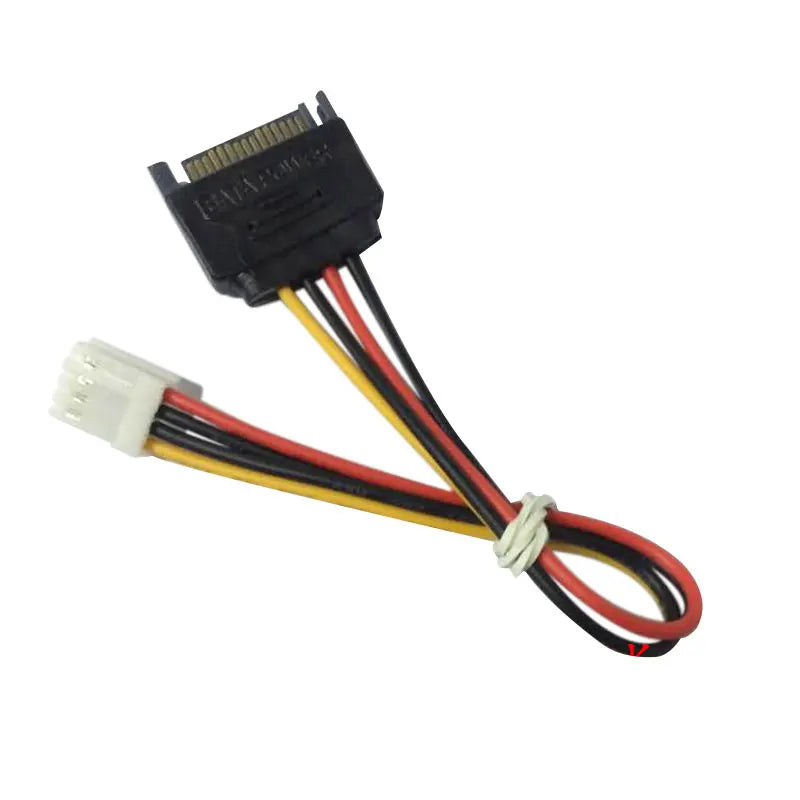 SATA Adapter PC Computer IDE 4 Pin to SATA Male Adapter Power Cable Cord 20cm SATA Cable 15Pin to 4Pin FDD Floppy