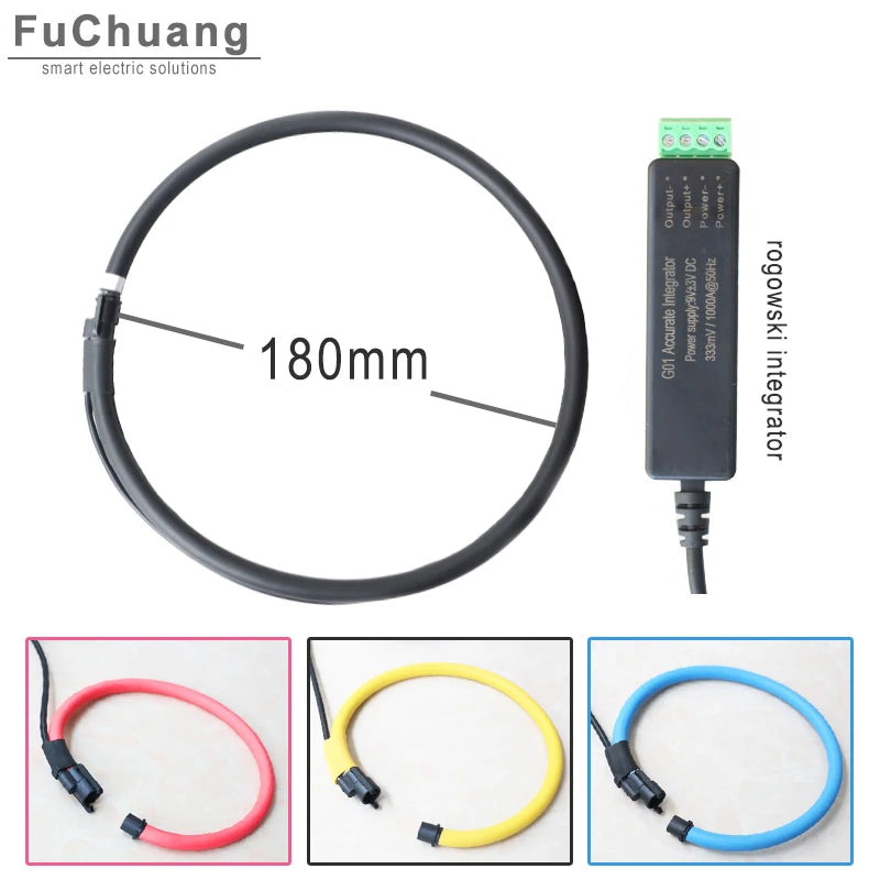 Flexible Rogowski Coil Sensor FRC600-G1 with Amplifier input 5KA output 333mv/1V/3V Clamp on CT for Amp Metering