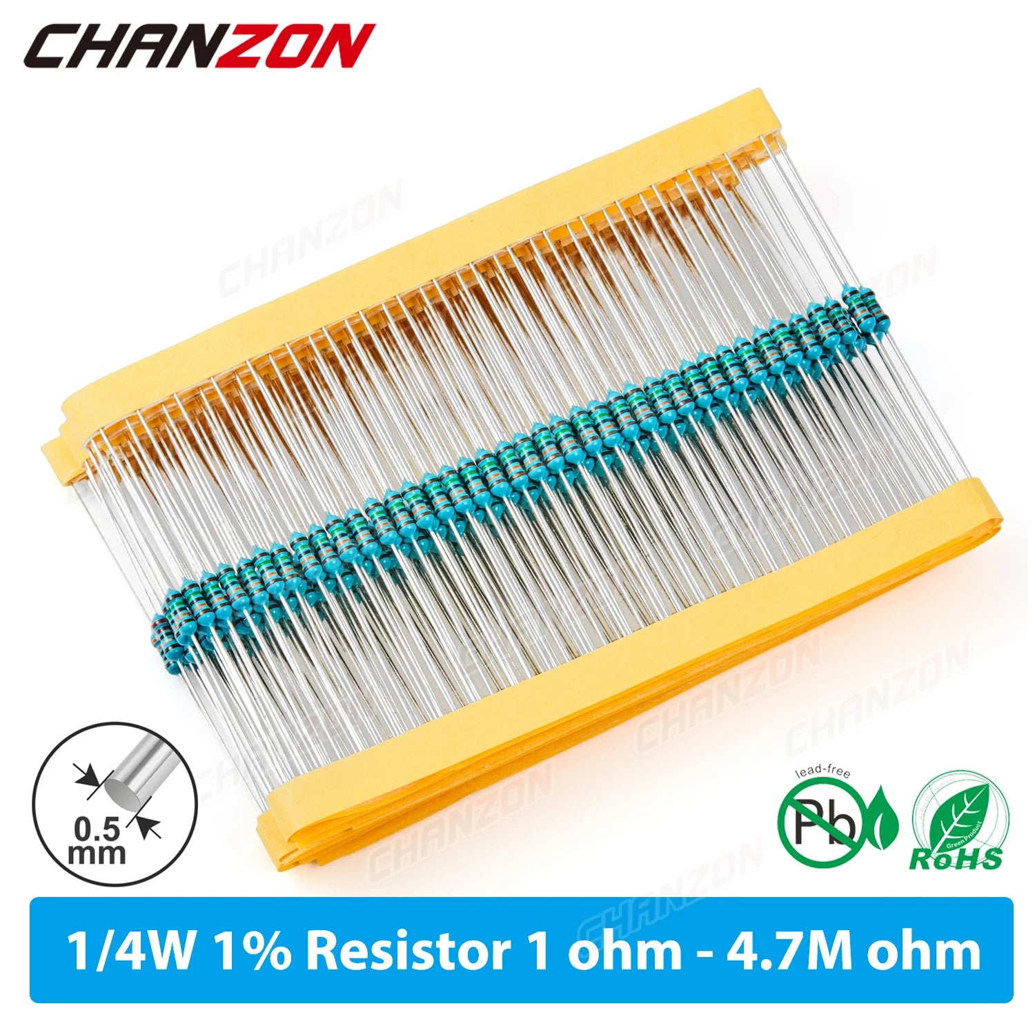 1/4W 1% High Precision Metal Film Resistors Kit 1 100 200 220 330 470 1K 4.7K 15K 10K 20K 22K 47K Ohm Resistance Assortment Set