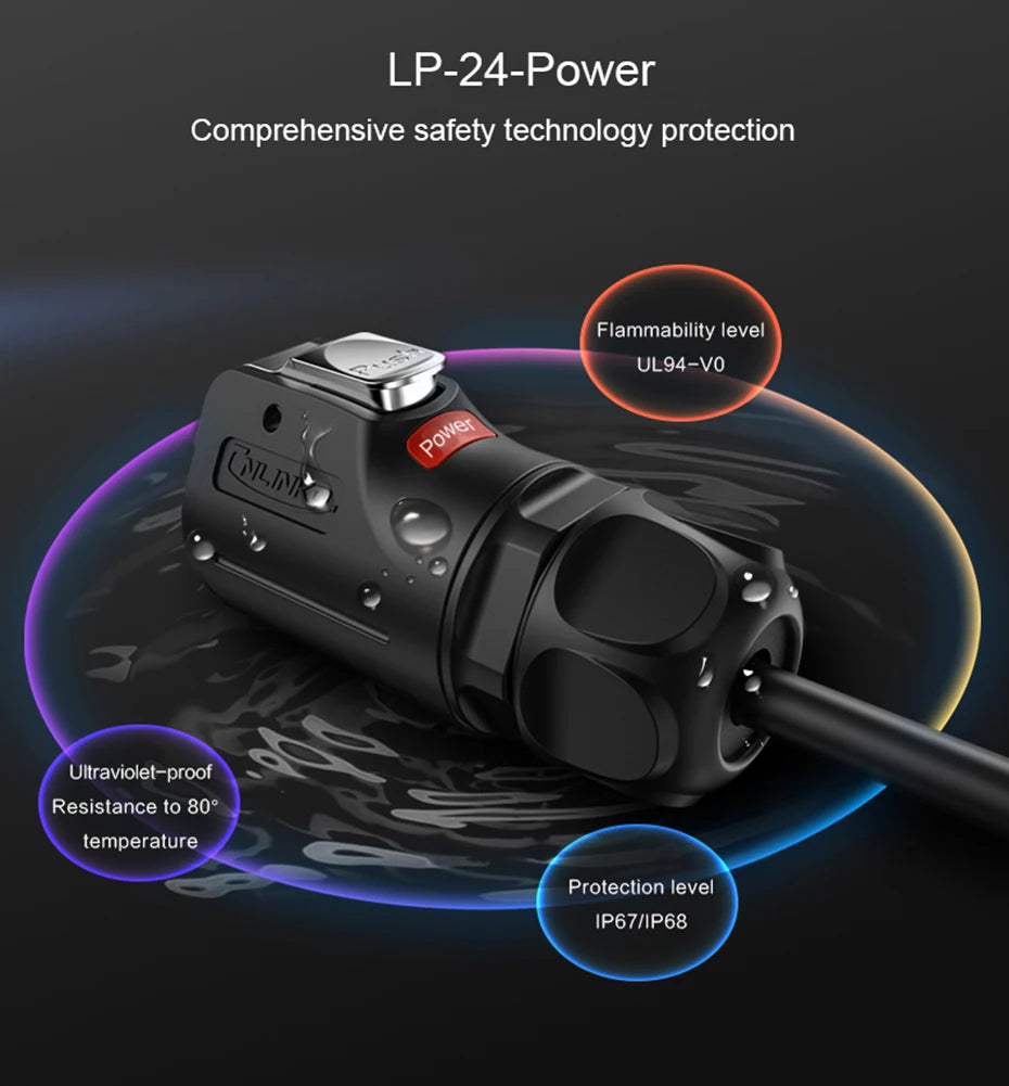 Cnlinko LP24 3 4Pin M24 Aviation Waterproof Power Connector Plug Socket for Radio Audio Visual Video Medical LED UAV Industry