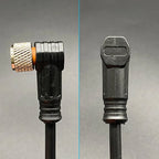 Cloweit M8 3 4 Pins PVC LED IP67 Sensor Cable Connector Type A Socket Plug 2m Waterproof Male&Female Straight Angle Flange