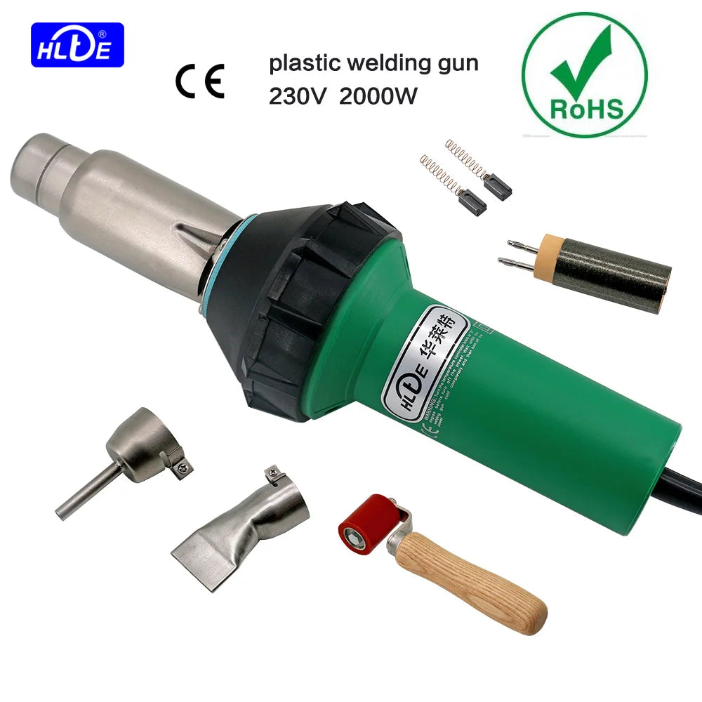 HLTE 230V 2000W Plastic Welding Gun Hot Air torch heat gun Welder for PVC vinyl floor, PP, PE water tank geomembrane