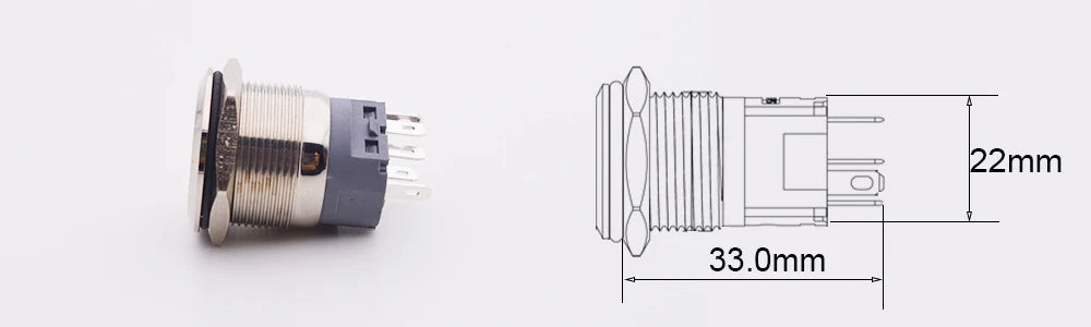 Push Button Switch Electric Waterproof Power 6v 12v Led Light Momentary on Off 8/10/12/16/19/22/25/30mm Micro Pressure Switches