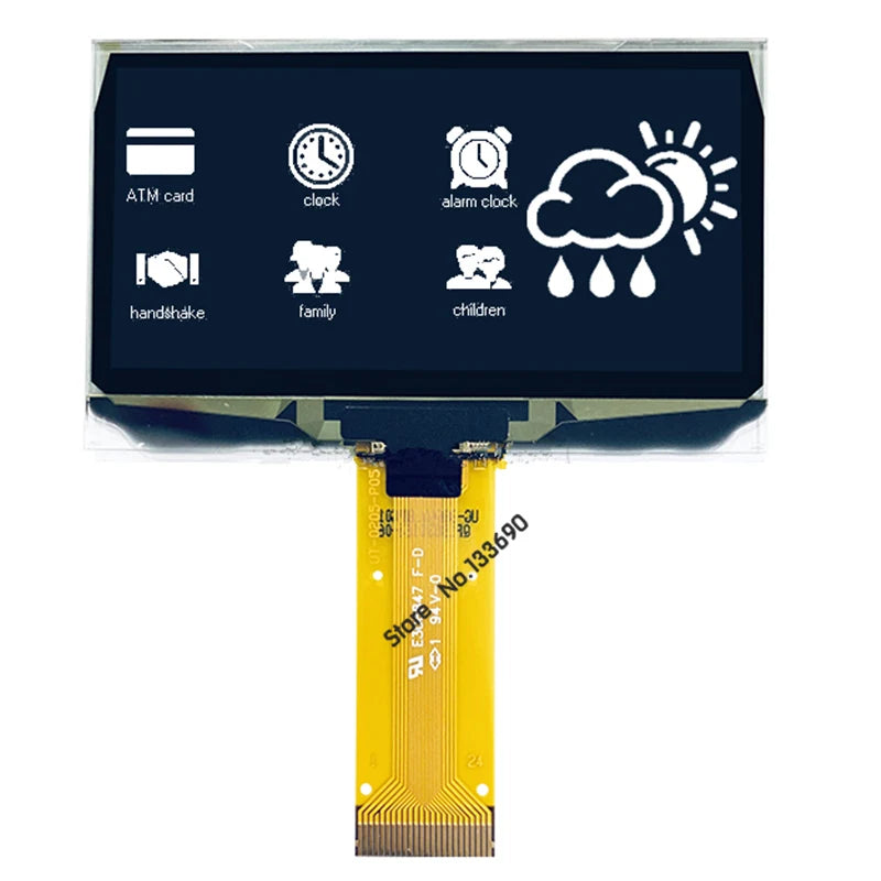2.42 2.4 Inch Blue White Yellow 128x64 OLED Display Module 8Bit-6800/8080 SPI Serial I2C IIC Interface 24PIN 2864ASWP SSD1309