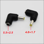 1pcs DC Connector 5.5 x 2.5MM Female Power Adapter to 3.0×1.1，3.5×1.35，4.0×1.35，4.0×1.7，4.8×1.7，5.5×2.1MM Male 90 Degree .