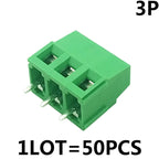 50Pcs KF128 5.08 2P 3P PCB CONNECTOR UNIVERSAL SCREW TERMINAL BLOCK DG500 5.08mm 2PIN 3PIN MKDS 1,5 1715721 PHOENIX  DEGSON