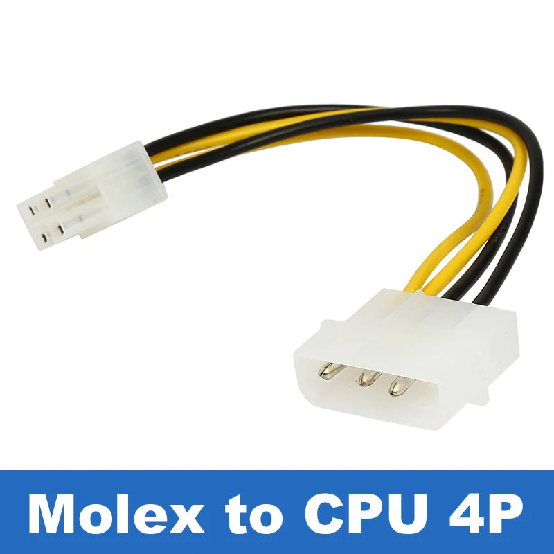 CPU 4 pin Molex 4pin to EPS 8pin Power Adapter,ATX P4 Molex 4 pin to 8 pin Power Extension Cable,ATX 12V 4-pin PSU Motherboard