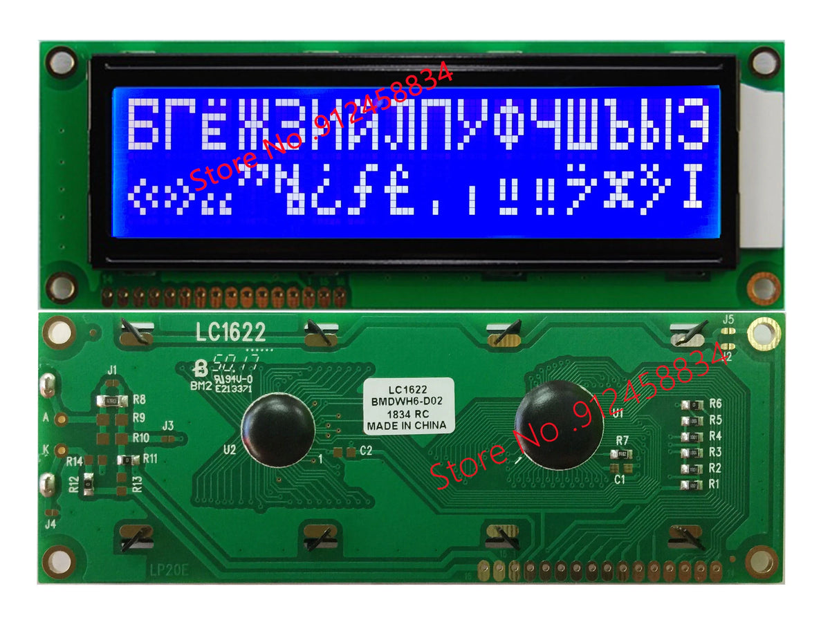 Big Large 16x2 1602 Russian Cyrillic Font Character  LCD Display STN Blue Cmpatible WH1602L-TMI-CT free ship