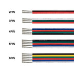 5-100m LED Cable 18 20 22AWG Hookup Wire 6 5 3 2 4pin RGB Extension Cable For LED Strip WS2812B Pixels Light SM JST Connectors