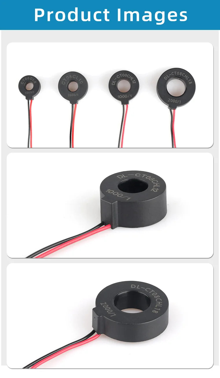 NJXSE DL-CT08CHL18 Micro Precision Current Transformer 1000/1 2000/1 10A 20A 30A 50A 100A AC High Quality Current Transformer CT