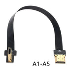 FPV Micro Mini HDMI-compat 90 Degree Connector FPC Flexible Flat HD Ribbon Cable FFC Pitch 20pin For Drone Gopro DSLR Gimbal Kit