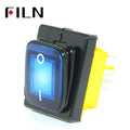 FILN KCD4 T85 220V 30A heavy duty red blue green IP68 waterproof led toggle switch 4pins on off marine freeze rocker switch