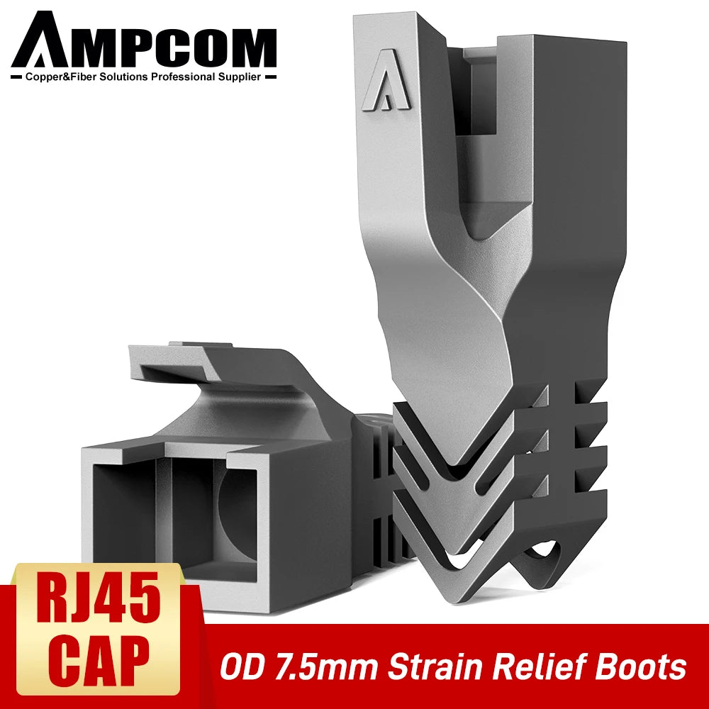 AMPCOM  Ethernet Network Cable Strain Relief Boots Cable RJ45 Connector Plug Covers 6.5/7.5/8.0mm for CAT8 CAT7 CAT6A CAT6 CAT5E