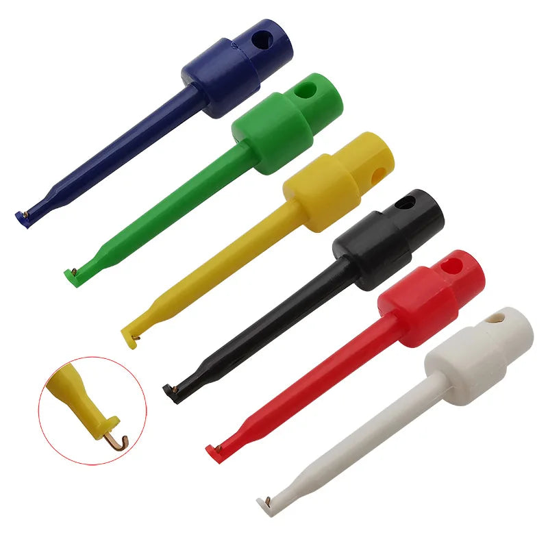 5Pcs 58mm Single Test Hook Clip Alligator Clips Test Probes Clamp For Electronic Testing Multimeter IC Grabber Probe Hooks