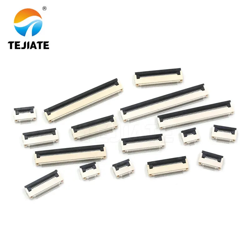 10PCS FFC/FPC Connector Flat Cable Socket 0.5MM Adapter 24/26/28/30/32/34/40/45/50/54/60P Down Flip Type Plug Kit