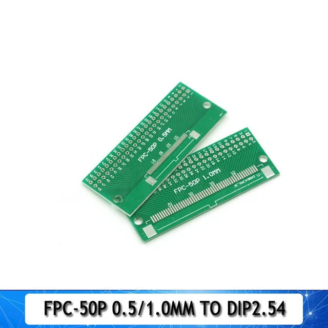 Double Side 0.5mm 1mm 6 8 10 12 20 40 50 60 Pin to DIP 2.54mm FPC/FFC SMT Adapter Socket Plate PCB Board Connector DIY KIT