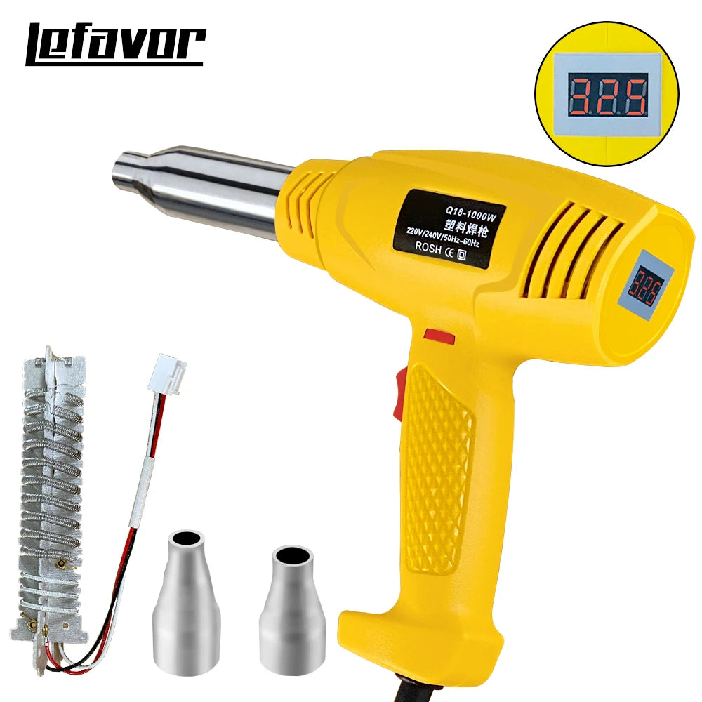 750W hot air gun Heat Gun Adjustable temperature welding gun Auto plastic pipe welding repair tool 100-600 degrees