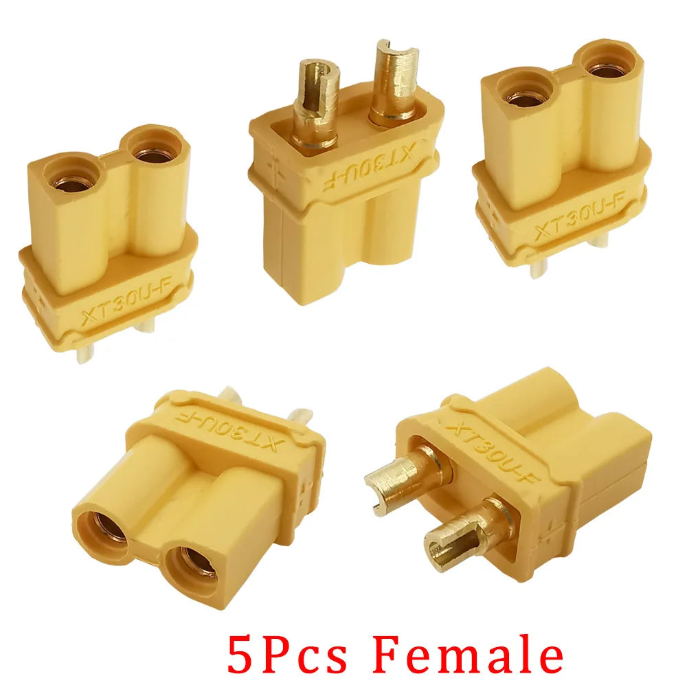 1/2/5Pair XT30 Connector XT30U Male Female Bullet Battery Charger Banana Plug Jack Connector For DIY RC Lipo Quadcopter Parts