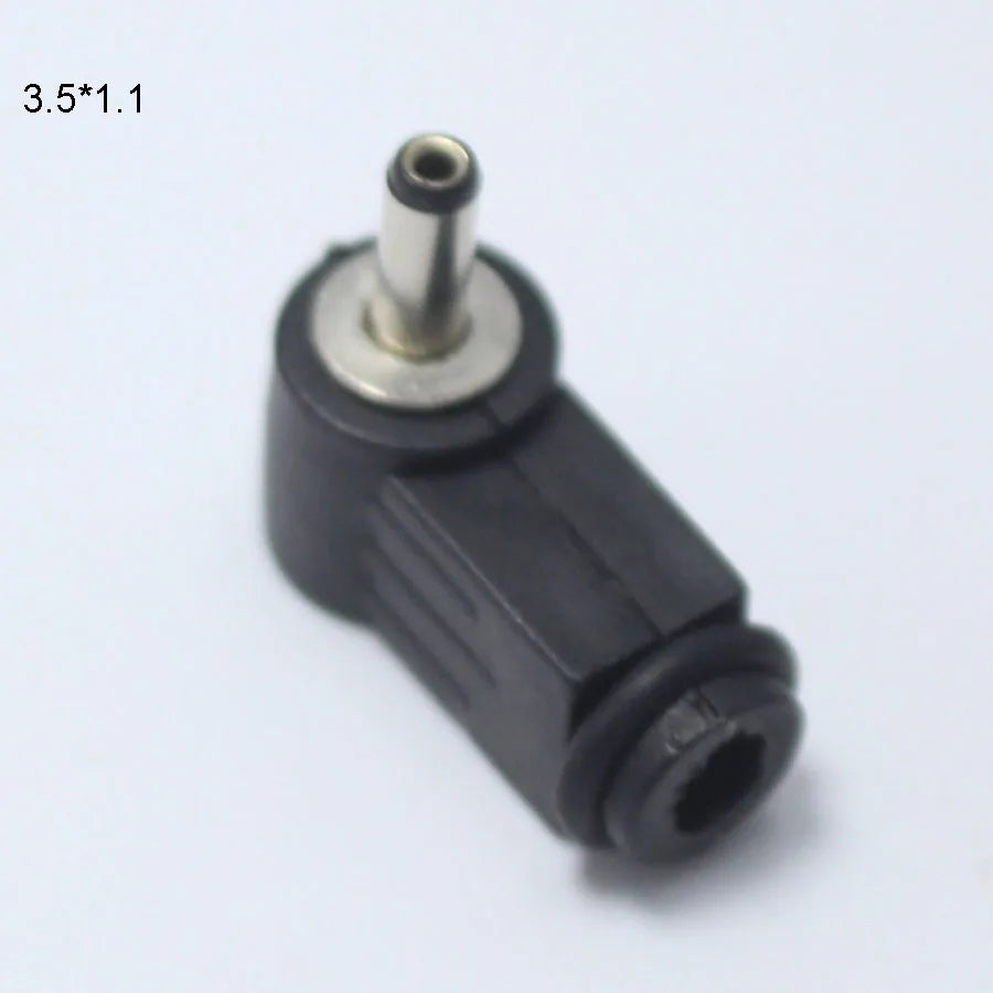 2PCS Male DC Power Plug Connector Angle 90 Degree L Shaped Plastic 5.5*2.5 5.5*2.1 4.8*1.7 4.0*1.7 3.5*1.35 3.5*1.1 2.5*0.7mm