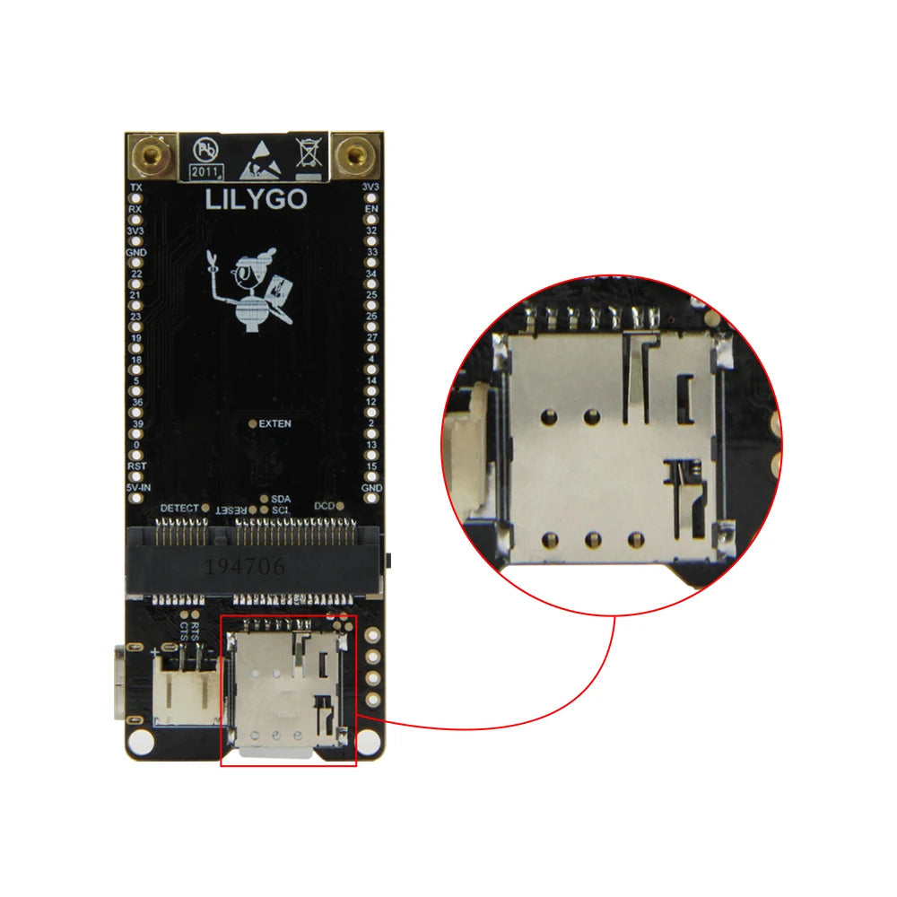 ESP32-WROVER-B Chip NANO Card SIM Series Configurable Hardware SIM7000G SIM7000A SIM7000E Cat-M NB-IoT GSM Module