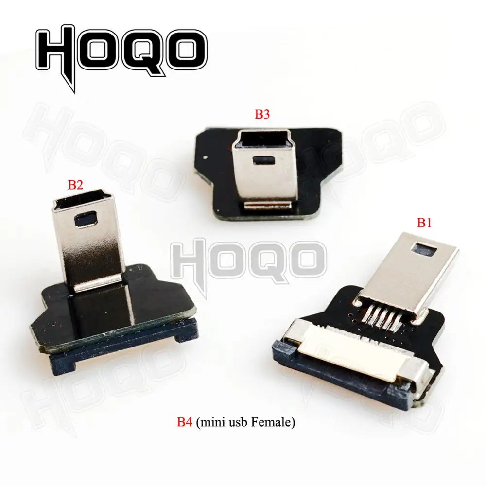 Ribbon Flat FPV  Micro-USB Connector Flexible Cable Raspberry Pi 4 Micro USB/Mini USB Male to Male 90 Degree FFC 20pin Flexible