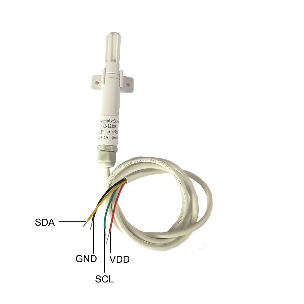 Taidacent Outdoor 3.3V 5V IIC I2C Digital Temperature Humidity Atmospheric Barometric Air Pressure Sensor Probe BME280
