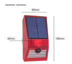 2-In-1 Solar Motion Sensor Detector Alarm Light Remote Control Siren Waterproof 129dB Siren Lamp For Home Outdoor Yard Farm