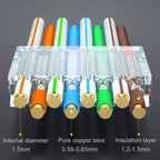 Xintylink CAT7 RJ45 Connector 50U CAT6A Ends Ethernet Cable Plug Network 10G SFTP FTP Shielded LAN Jack Pass Through 1.5MM Hole