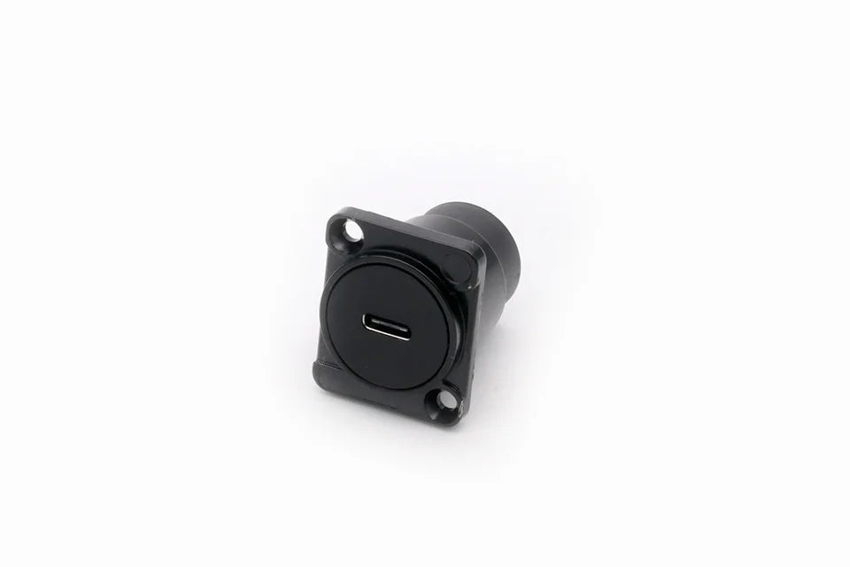Waterproof D Type Chassis Connector,Type C Female to Female USB-C Converter Adapter Type-C Panel Mount DIY Jack with Dust Cover