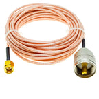 RG316 SMA Male to UHF PL259 Male Plug PL-259 50-Ohm Crimp Connector Lot RF Coax Extension Coaxial Cable Jumper Pigtail