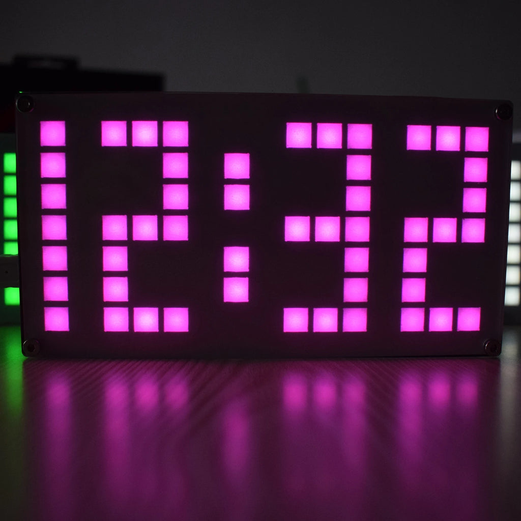 Touch Key DIY Clock DS3231 Big Size LED Dot Matrix Alarm Clock Kit
