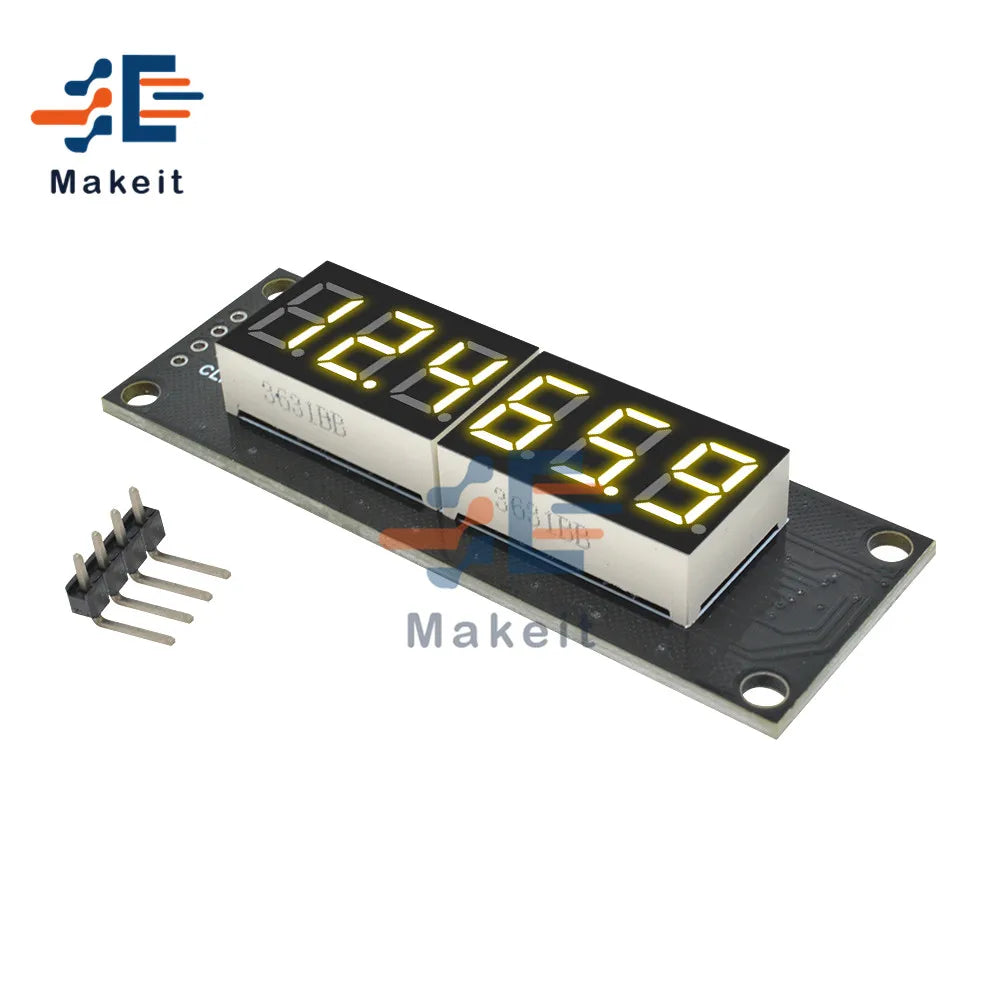 0.36 Inch 4 Bits 6-Digit LED Digital Display Tube Module 5V 7 Segments TM1637 0.36" Anode Tube Decimal Display Module FIve Color