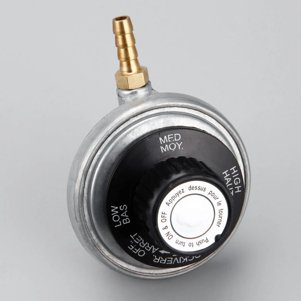 1pc Propane Tank Low Pressure Gas Regulator with Outlet 1/4in Barb Hose Connection Inlet 1-20in UNEF for One Pound Propane Tank