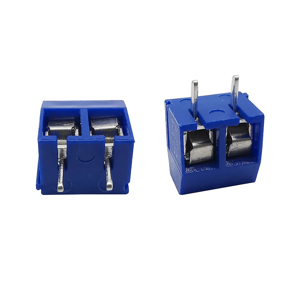 5-50Pcs KF301-2P KF301-3P 5mm PCB Screw Terminal Block KF301 2 Pin 3 Pin Wire Connector Straight Needle Blue