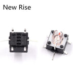 10PCS 6*6*7mm SMT tactile switches Red / White light led micro switch 6x6x7 6x6x7mm Light touch 6x6mm SMD