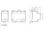 Modular Household Contactor 220V ICT 2P 16A 20A 25A 2NC 2NO 1NO 1NC 50/60Hz