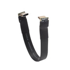 USB 2.0 Type C Ribbon Flat Cable Shielded Extension FPC Cable USB 2.0 USB-C 90 Degree Up/Down Angled Connectors 5CM-3M For TV PC