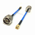 1 Pcs N Type Male to SMA Male Plug Connector RG402 RG-402 Semi Flexible Coaxial Cable 50 Ohm Blue (10cm, 15cm, 20cm)