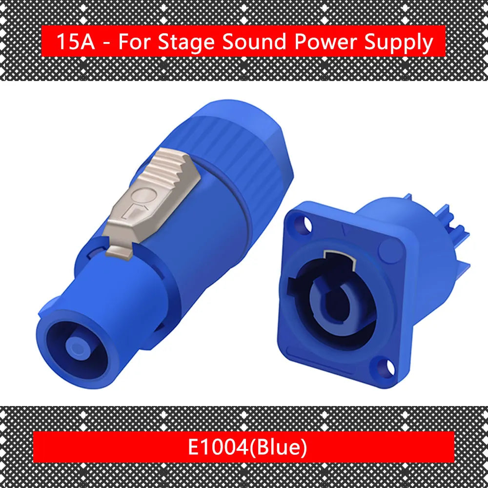 20PCS SpeakON Male Plug PowerCON Type A NAC3FCA+NAC3MPA-1 Chassis Plug Panel adapter 3Pin Powercon Speaker Connector