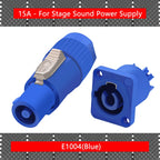 20PCS SpeakON Male Plug PowerCON Type A NAC3FCA+NAC3MPA-1 Chassis Plug Panel adapter 3Pin Powercon Speaker Connector
