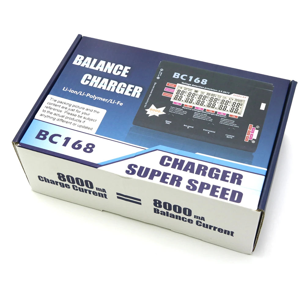 AOK BC168 1-6S 8A 200W Super Speed LCD Intellective Balance Charger/Discharger for Lipo Battery Rc Toys