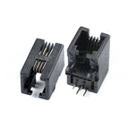 5/10pcs RJ11 Socket Curved Pin 95001 6P6C 6P4C 4P4C 8P8C Seat Phone Jack Female Head Socke Telephone Connector