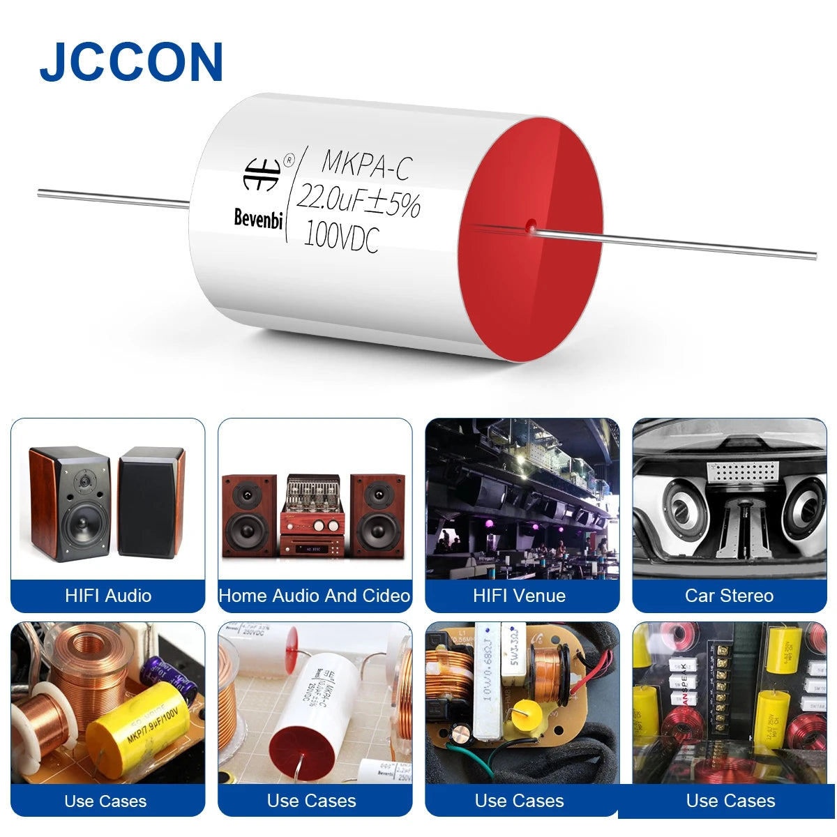 2Pcs MKP Capacitor 100V 0.68UF-20UF Frequency Divider Metallized Polypropylene Film HIFI-end Audio Fever Capacitor MKPA-C Series