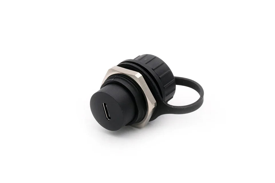 Waterproof D Type Chassis Connector,Type C Female to Female USB-C Converter Adapter Type-C Panel Mount DIY Jack with Dust Cover