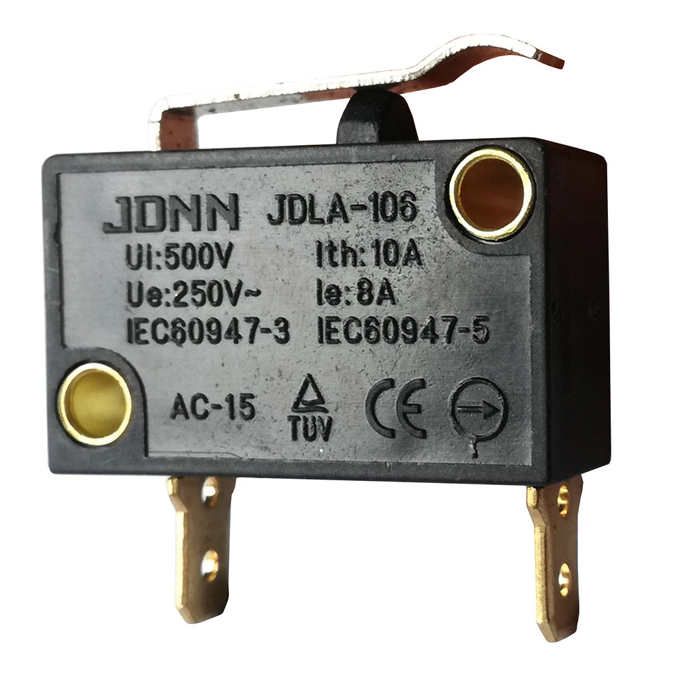 JDNN JDLA-106 Straight Long Lever Bend Long Arm Micro Switches Microswitch 80A 250V 2 Pins, 2-Pack