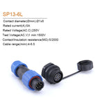 Waterproof Connector IP68 SP13 2/3/4/5/6/7/9PIN  Male Plug & Female Socket  Panel Mount Wire Cable Connector Aviation Plug