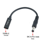 Cltgxdd USB 3.1 Type C Female to 4.0*1.35 5.5*2.5 4.5*3.0 4.0*1.7mm Male DC Plug Jack PD Power Charger Adapter Connector Cable